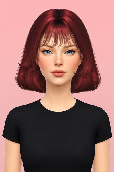 [JINO] HAIR N3 APPLE custom content (CC) for Sims 4 by JINOSIMS