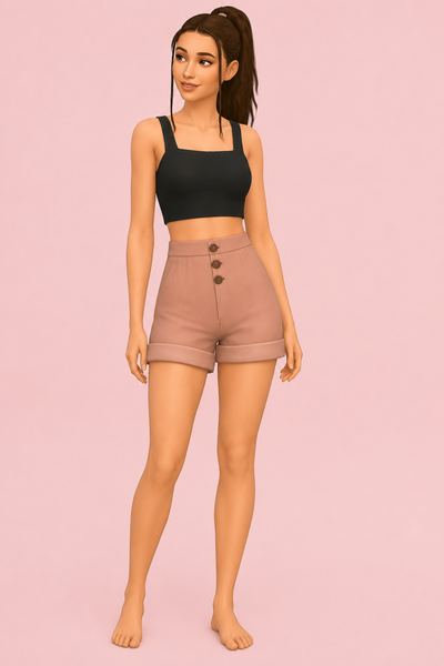 preppy style Sims 4 CC — example render