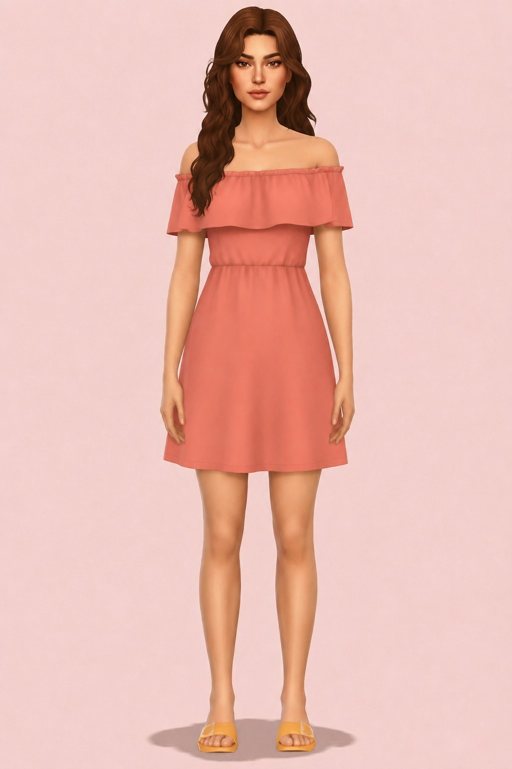 Dress 1 custom content (CC) for Sims 4 by qicc