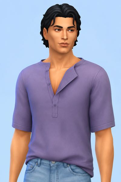 Canoe Shirt custom content (CC) for Sims 4 by nucrests