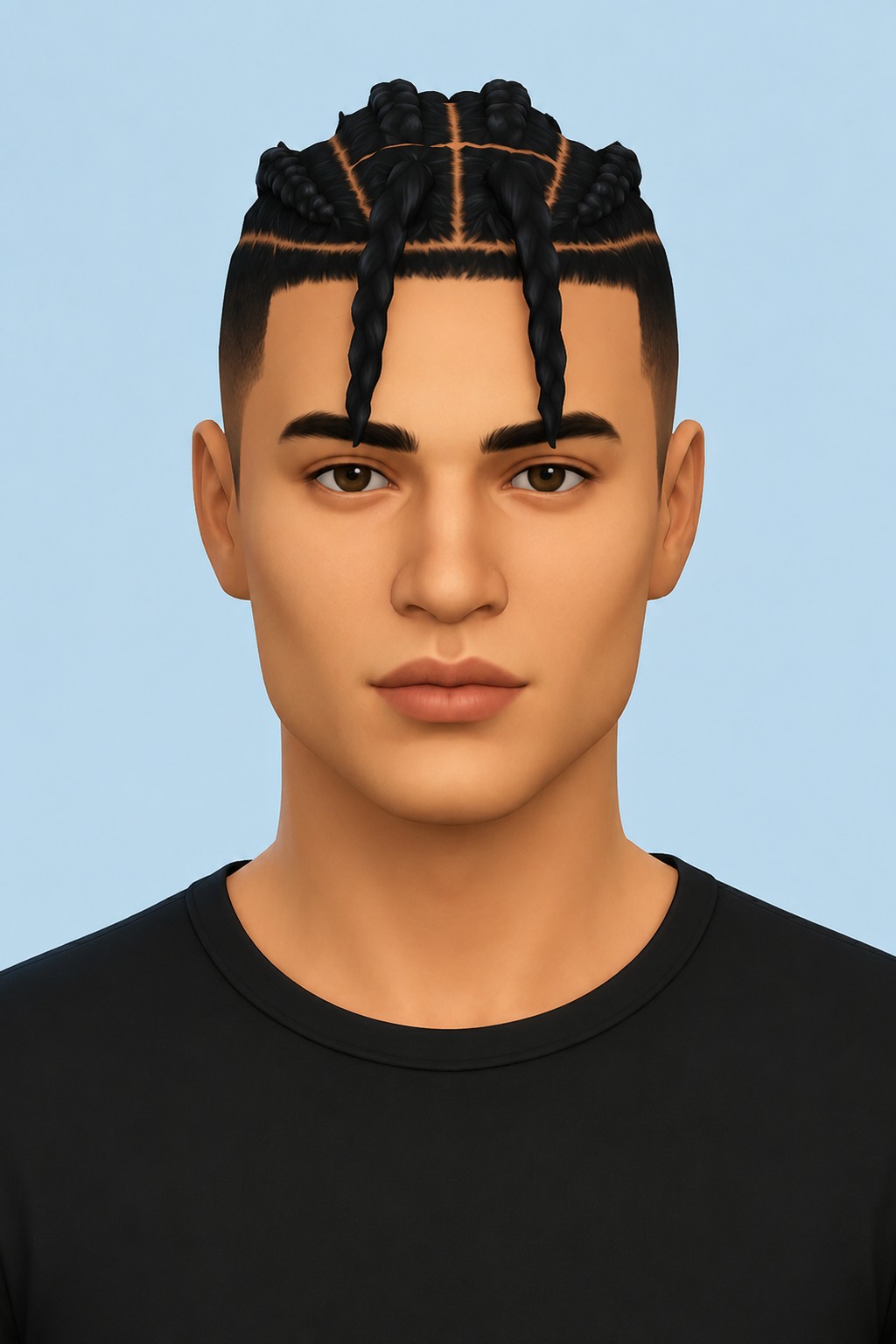 mo hair custom content (CC) for Sims 4 by marso