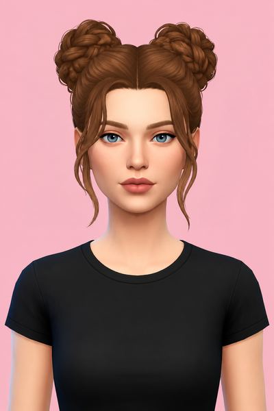 hair Sims 4 CC — example render