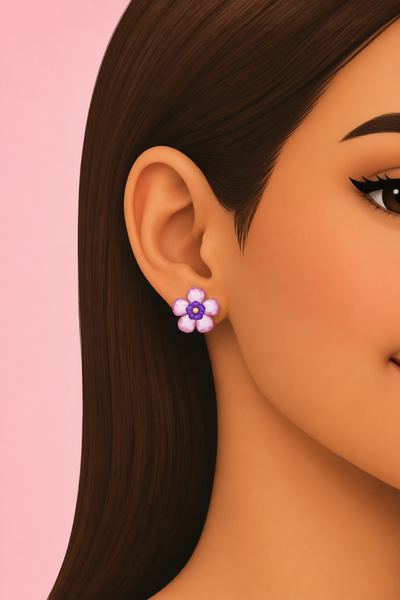 Flower Earring custom content (CC) for Sims 4 by RIMINGs