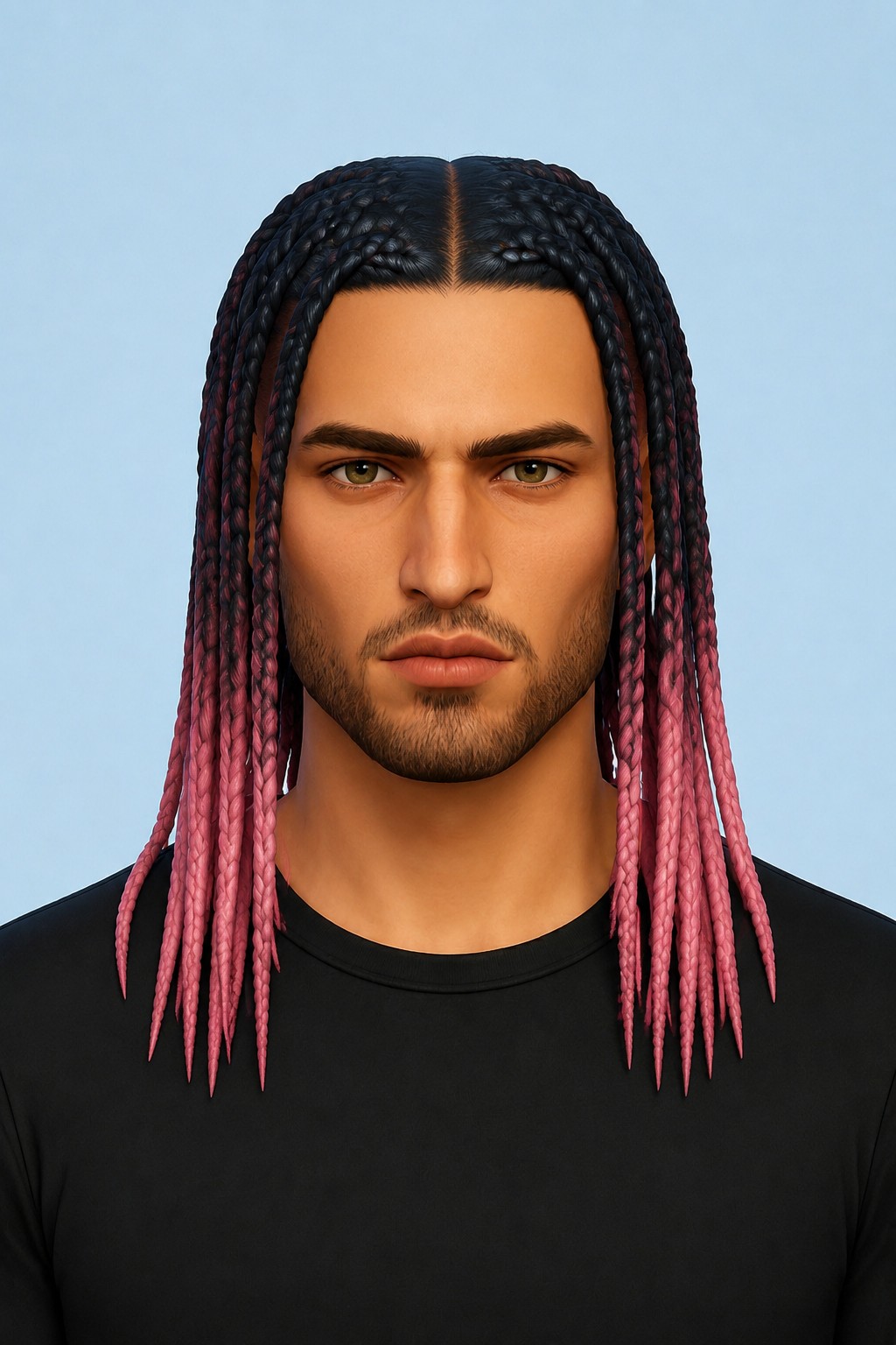 Darius Hair custom content (CC) for Sims 4 by johnnysims