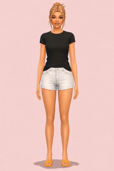 Aelia Hair Streak Overlay custom content (CC) for Sims 4 by arethabee