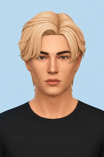 taehyung hair custom content (CC) for Sims 4 by simkatu