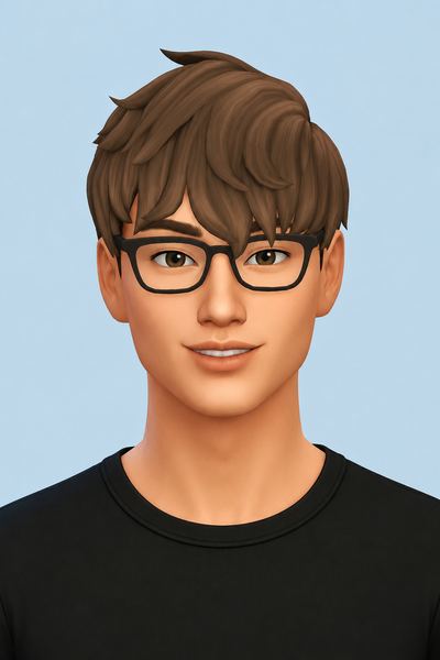 ani hair; custom content (CC) for Sims 4 by marso