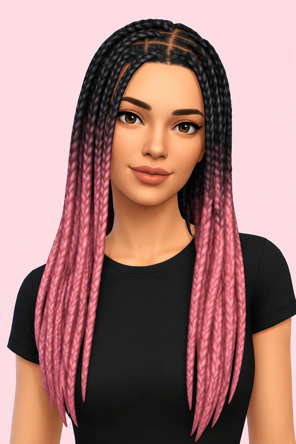 cora braids & twists custom content (CC) for Sims 4 by marso