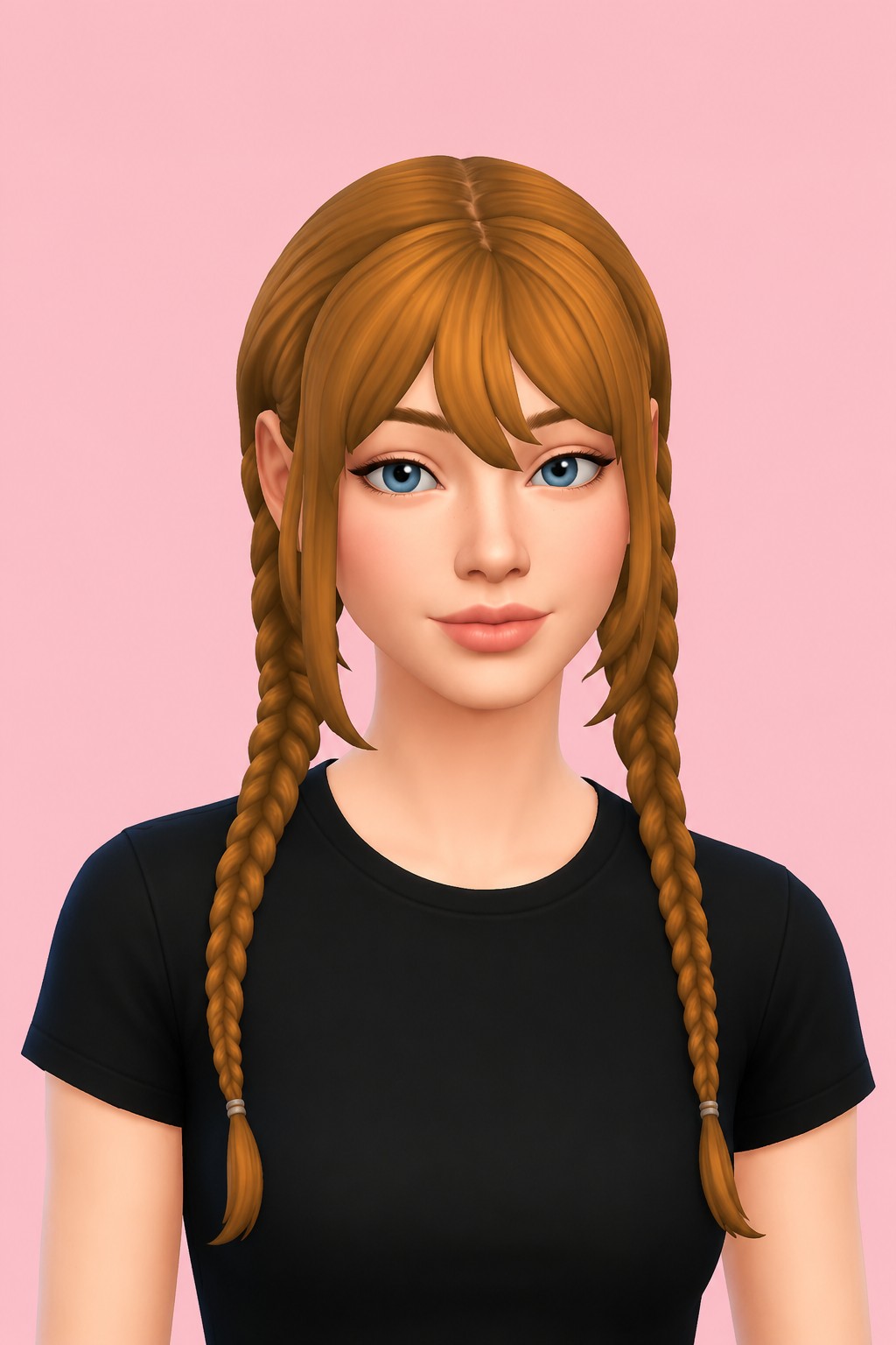 harina hair; custom content (CC) for Sims 4 by marso