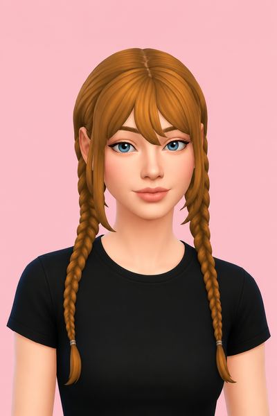 harina hair; custom content (CC) for Sims 4 by marso
