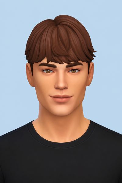 santi hair; custom content (CC) for Sims 4 by marso