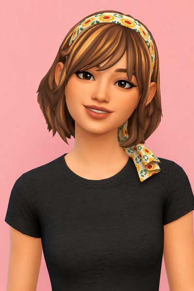 vera hair; custom content (CC) for Sims 4 by marso