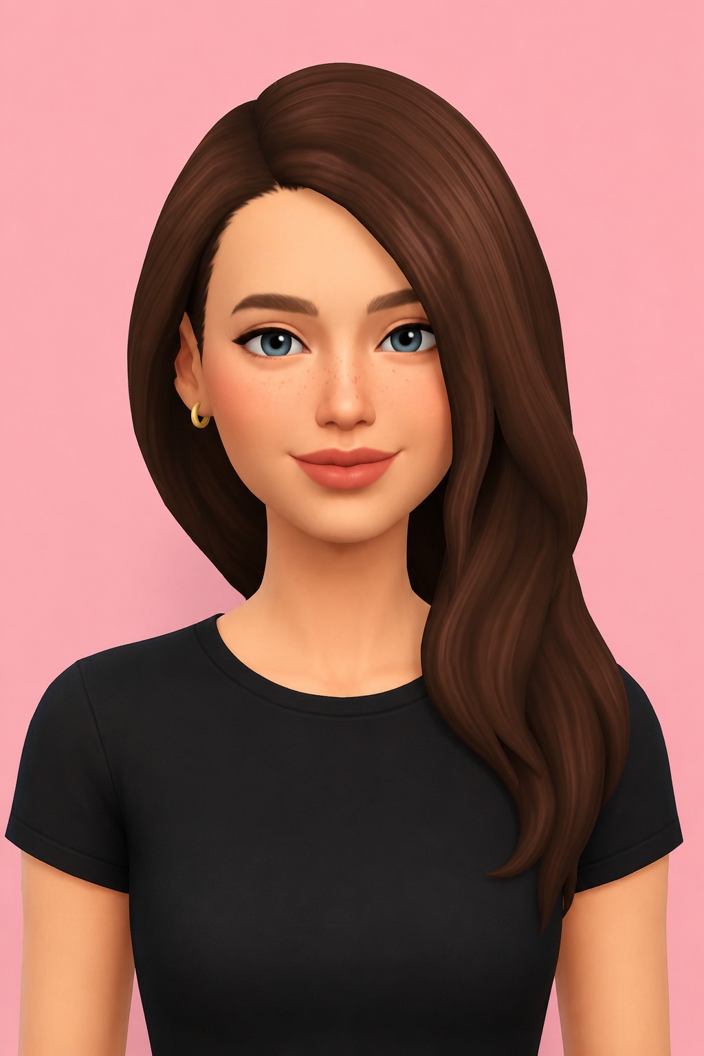 aiah hair; custom content (CC) for Sims 4 by marso