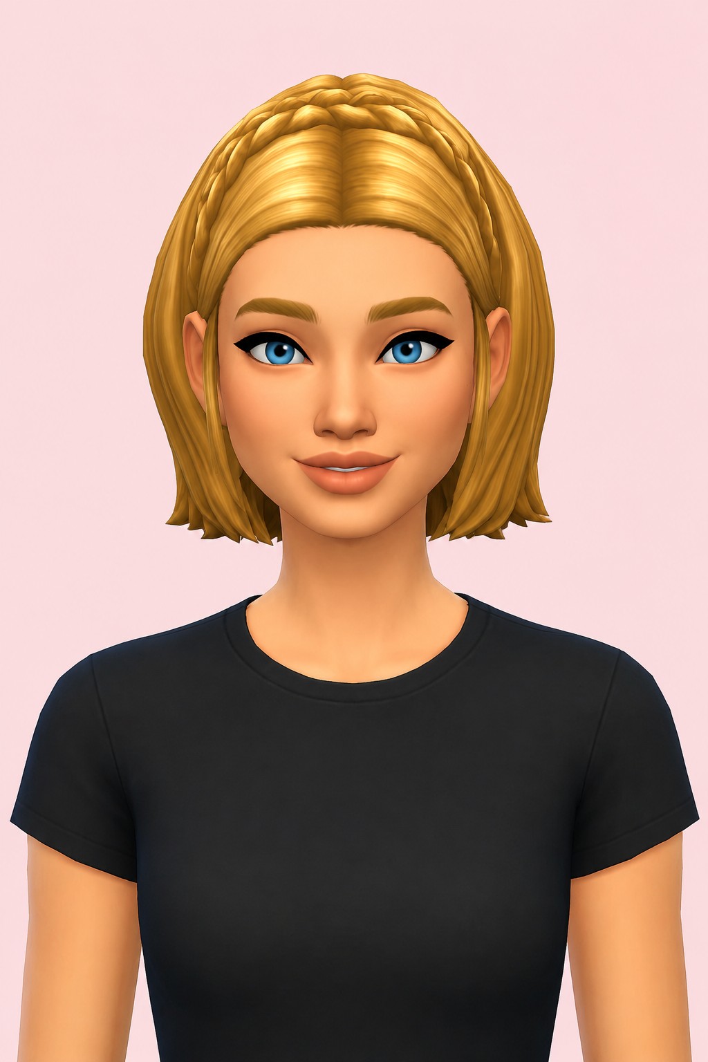 zell hair; custom content (CC) for Sims 4 by marso