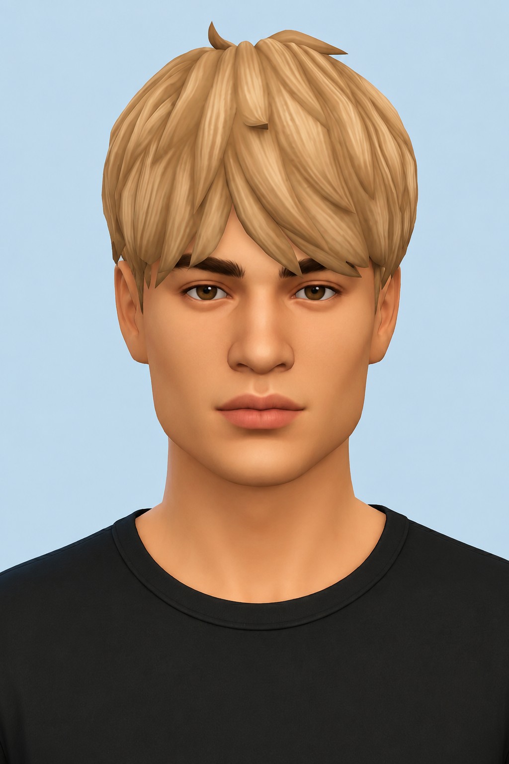 muning hair; custom content (CC) for Sims 4 by marso