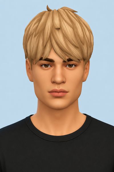 muning hair; custom content (CC) for Sims 4 by marso