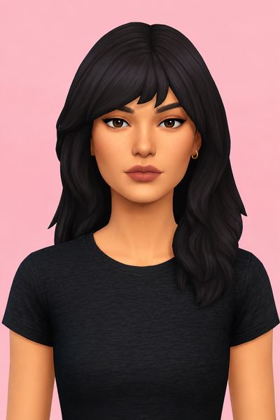 potacca hair; custom content (CC) for Sims 4 by marso