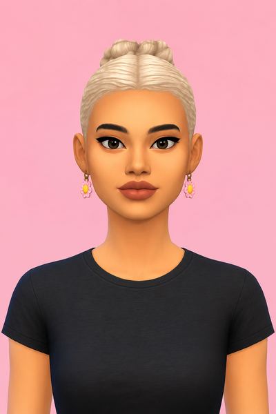 mes hart hair; custom content (CC) for Sims 4 by marso
