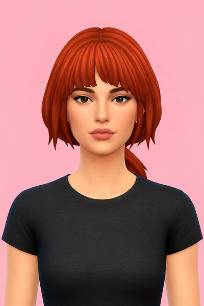 iska hair; custom content (CC) for Sims 4 by marso