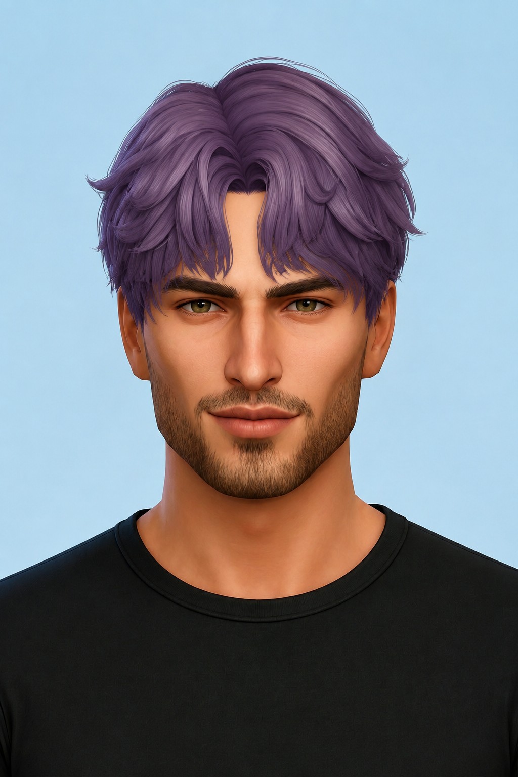 Rafayel Hair custom content (CC) for Sims 4 by johnnysims