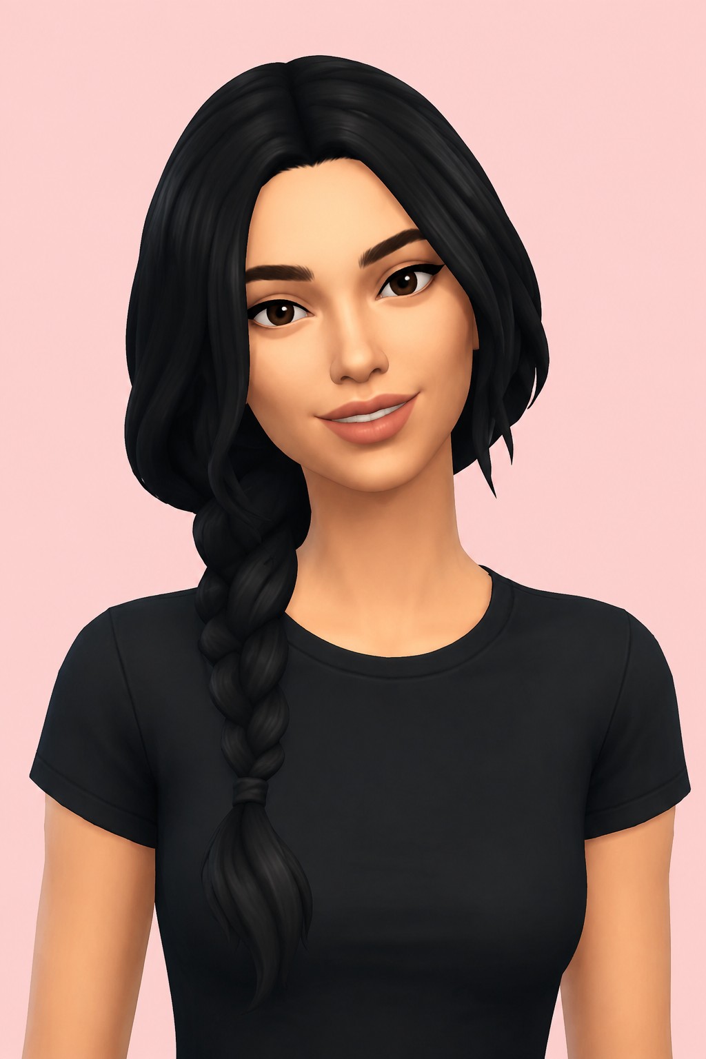 agham hair custom content (CC) for Sims 4 by marso