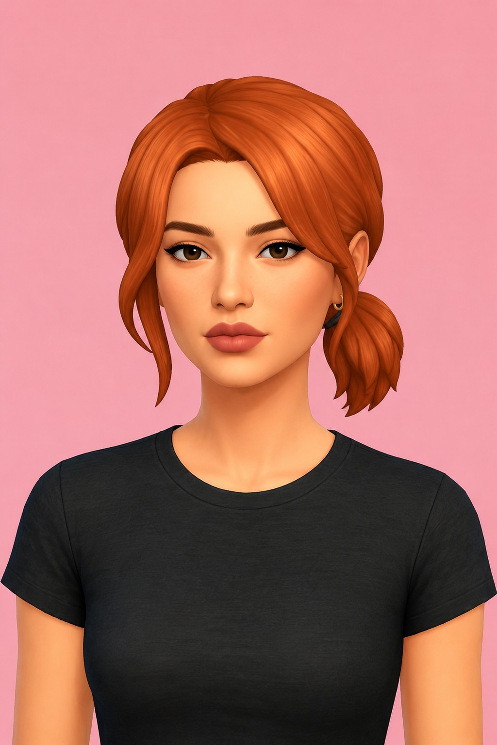 Rachel Hair Pony custom content (CC) for Sims 4 by marso