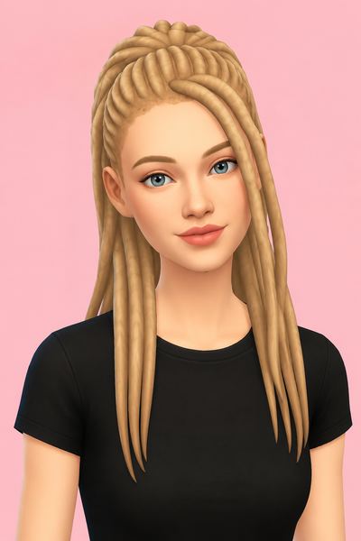 marisol hair; custom content (CC) for Sims 4 by marso