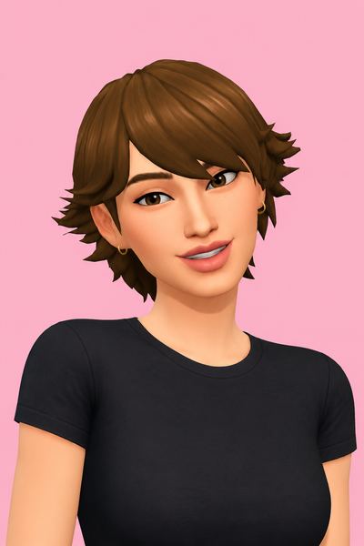 nuebe hair; custom content (CC) for Sims 4 by marso