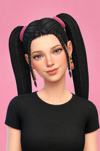 kabibe hair; custom content (CC) for Sims 4 by marso