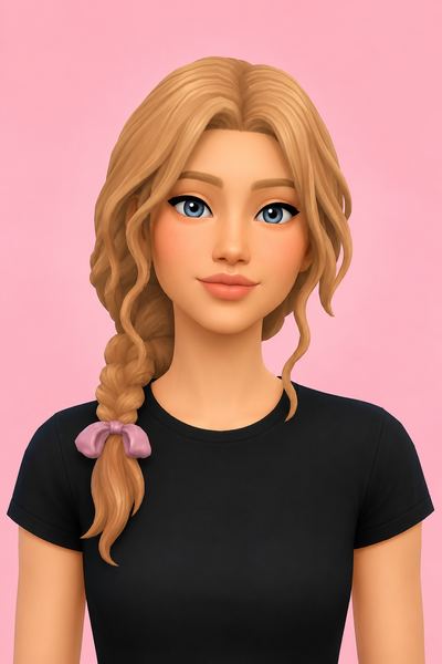 yamu hair; custom content (CC) for Sims 4 by marso
