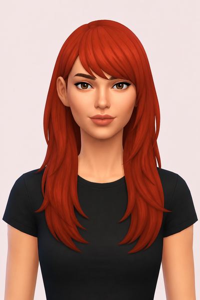 nahi hair; custom content (CC) for Sims 4 by marso