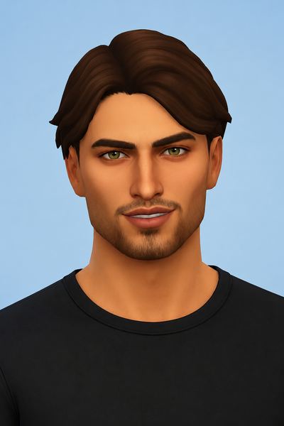 caleb hair; custom content (CC) for Sims 4 by marso