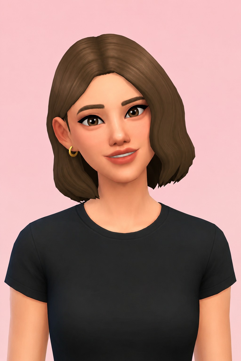 olivia hair; custom content (CC) for Sims 4 by marso