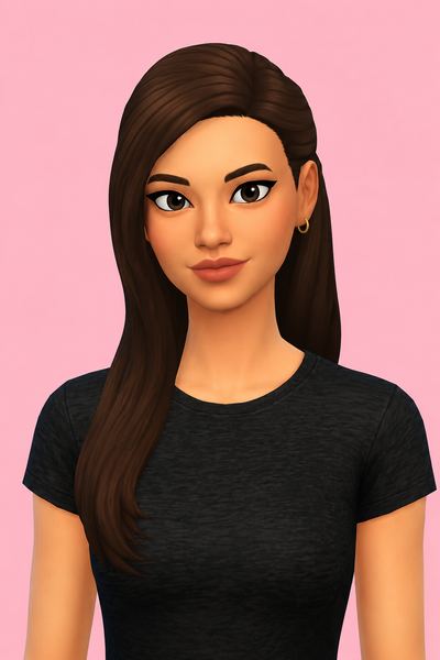 katarina hair; custom content (CC) for Sims 4 by marso