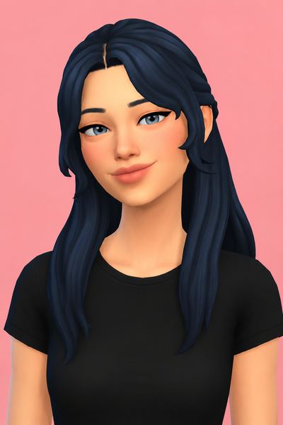 belen hair; custom content (CC) for Sims 4 by marso