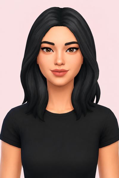yelo hair; custom content (CC) for Sims 4 by marso