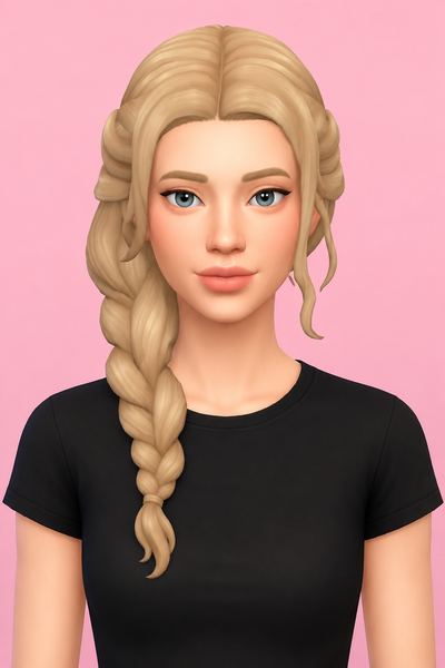 saya hair; custom content (CC) for Sims 4 by marso