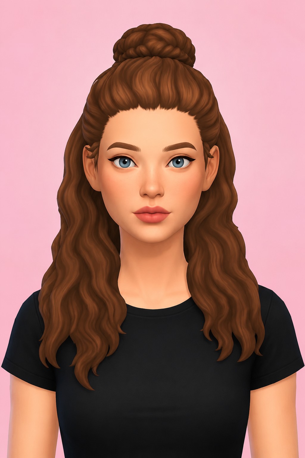 amaya hair; custom content (CC) for Sims 4 by marso