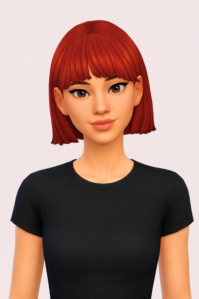 laya hair; custom content (CC) for Sims 4 by marso