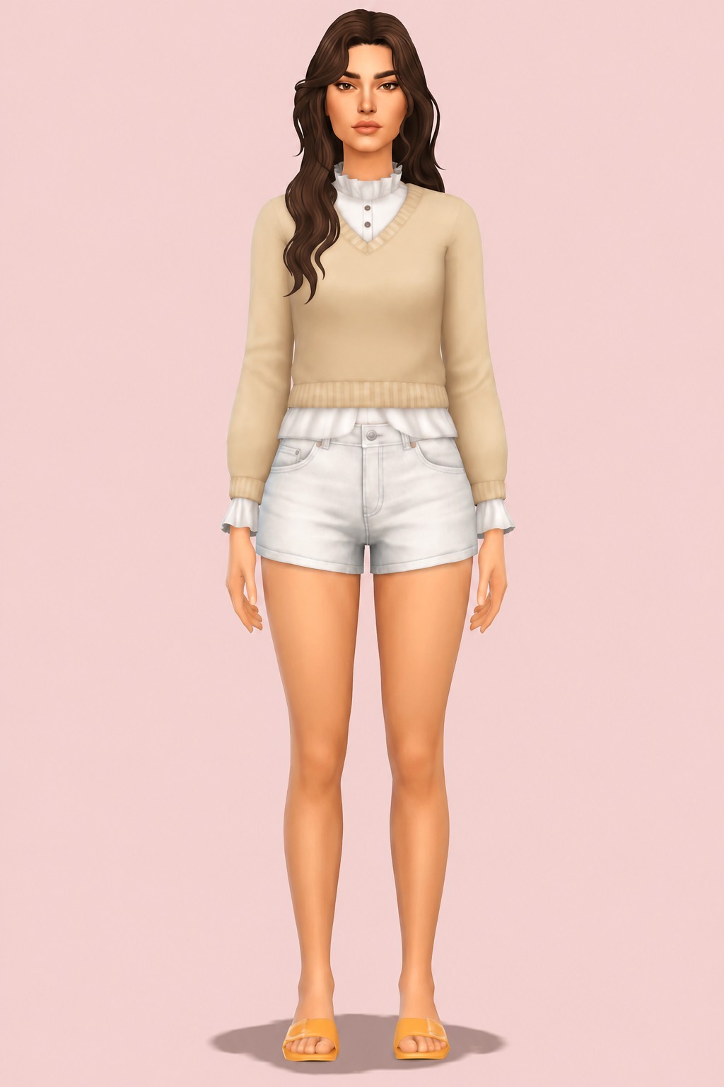 inis blouse custom content (CC) for Sims 4 by marso