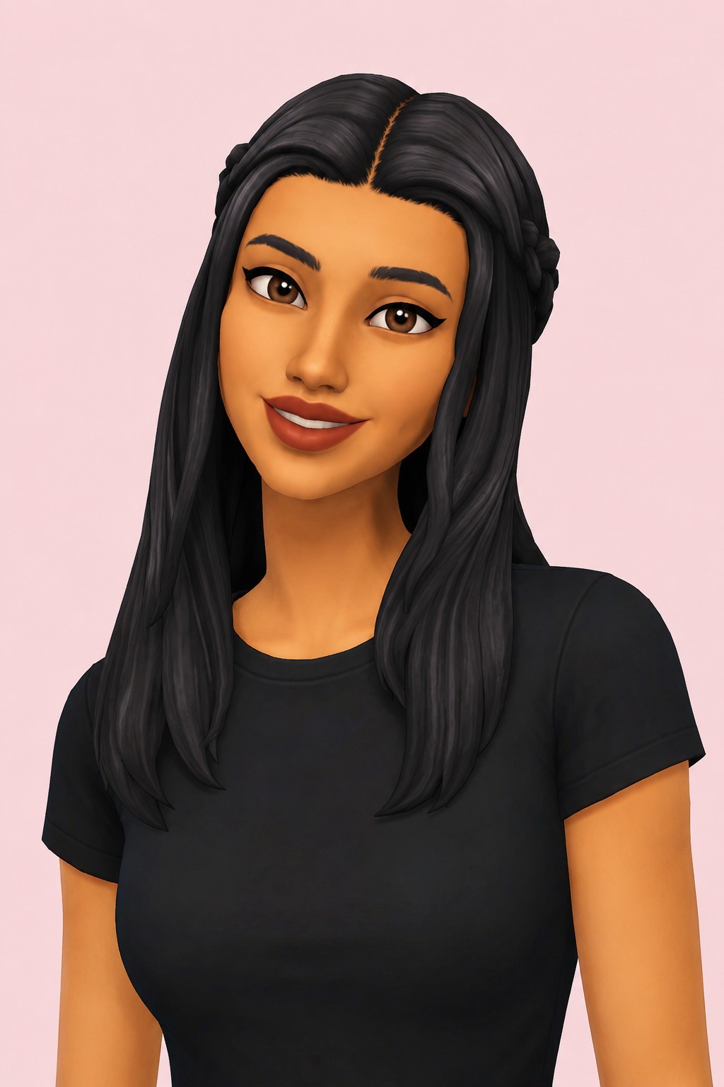 narra hair; custom content (CC) for Sims 4 by marso