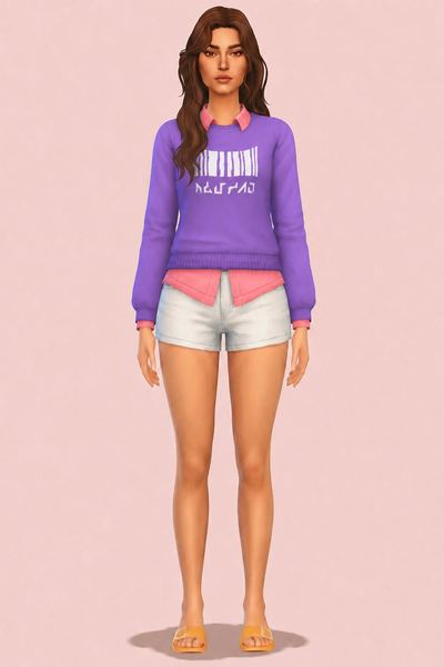 tomo layered sweatshirt; custom content (CC) for Sims 4 by marso