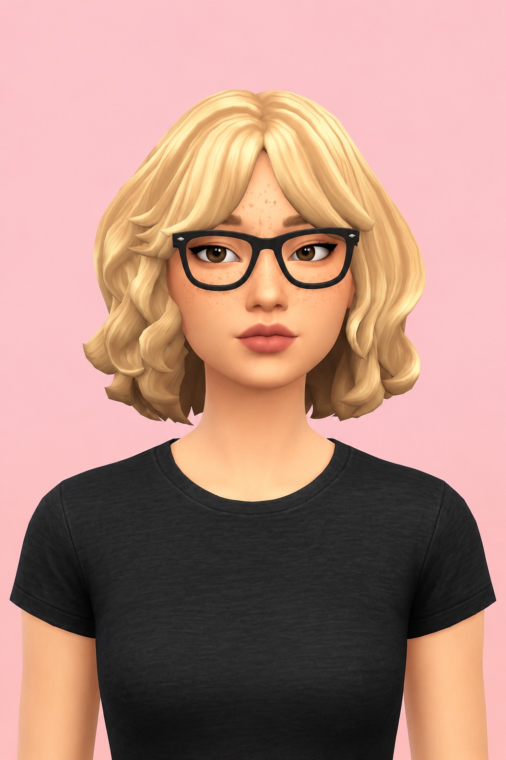 dama hair; custom content (CC) for Sims 4 by marso