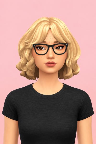 dama hair; custom content (CC) for Sims 4 by marso