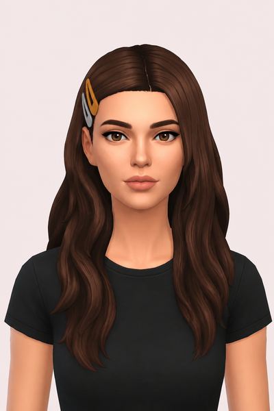 bini hair; custom content (CC) for Sims 4 by marso
