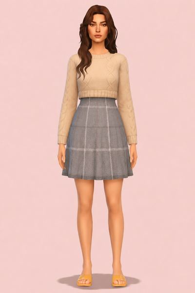 agos dress; custom content (CC) for Sims 4 by marso