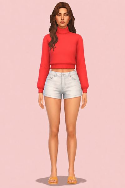 anino turtleneck; custom content (CC) for Sims 4 by marso