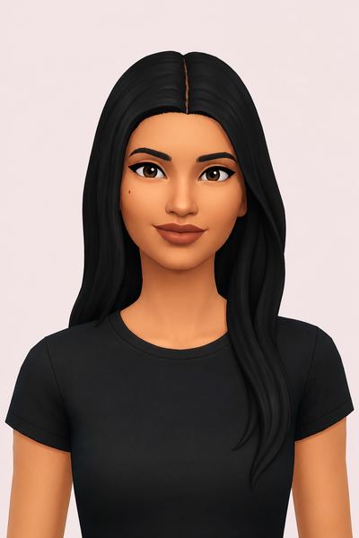 ibon hair; custom content (CC) for Sims 4 by marso