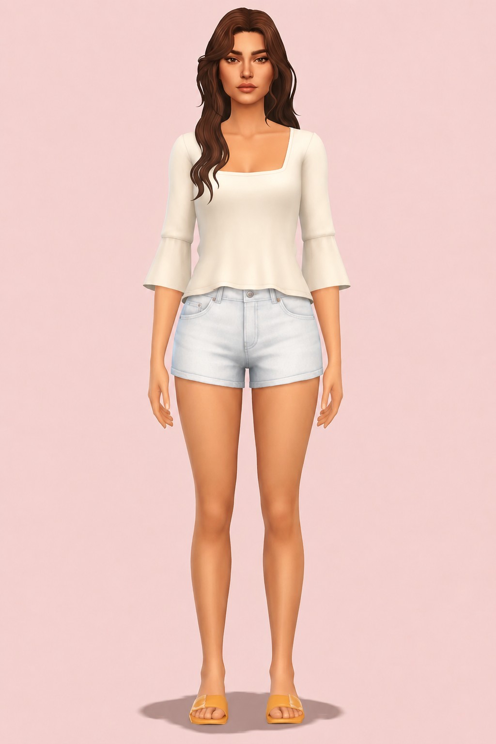 bisperas blouse; custom content (CC) for Sims 4 by marso