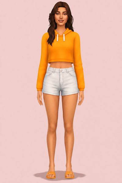 apple hoodie; custom content (CC) for Sims 4 by marso